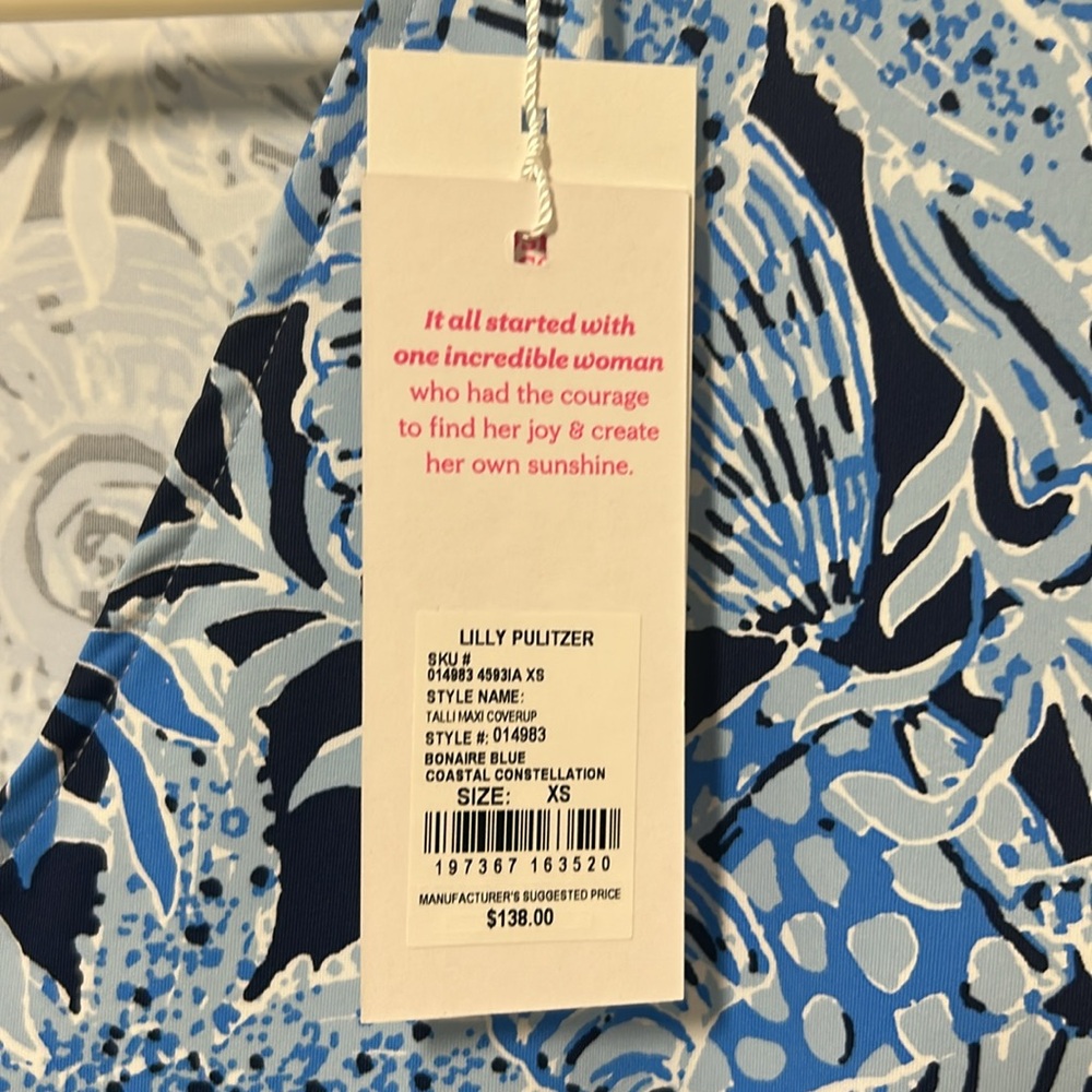 Lilly Pulitzer Talli Maxi Dress Cover-Up XS NWT - Picture 2 of 5
